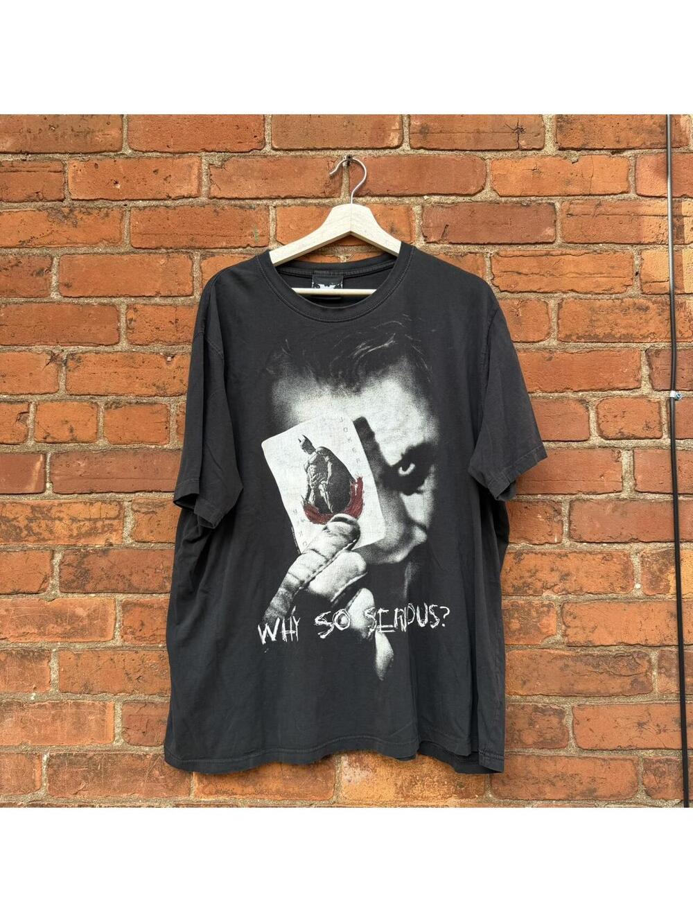 Vintage Batman The dark knight why so serious joker t shirt